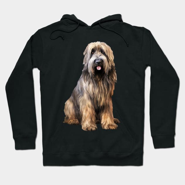 Briard Hoodie by DavidBriotArt